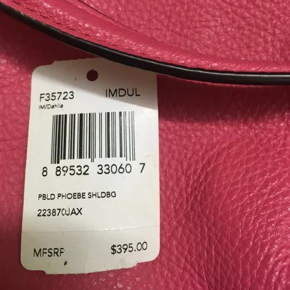 Authentic Coach Phoebe Shoulder Handbag Dahlia - Picture 10 of 12